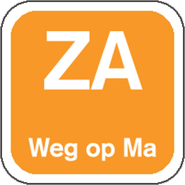 Klika - Etikett | SA weg am | Papier | waschbar | 19x19mm | orange | Rolle mit 1000 Stück