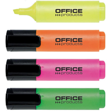 OFFICE products -   markeerstift, 2 5 mm, geassorteerde kleuren, etui van 4 stuks