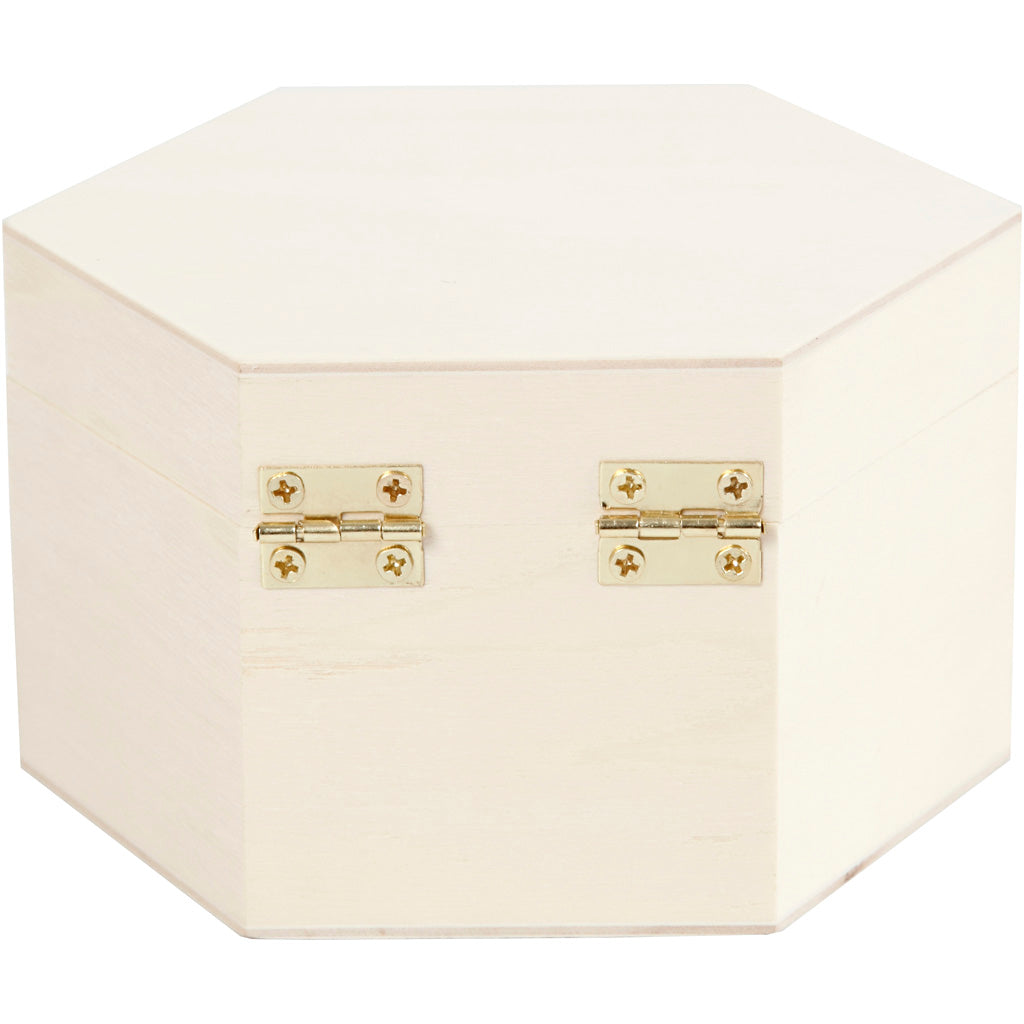 Creotime - Box Creativ Company Sechseck 12x7cm Sperrholz