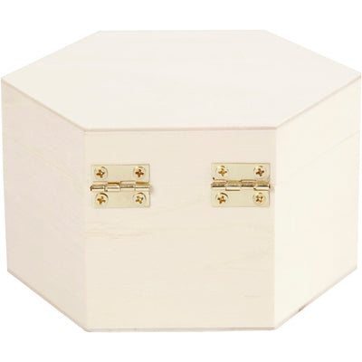 Creotime - Box Creativ Company Sechseck 12x7cm Sperrholz