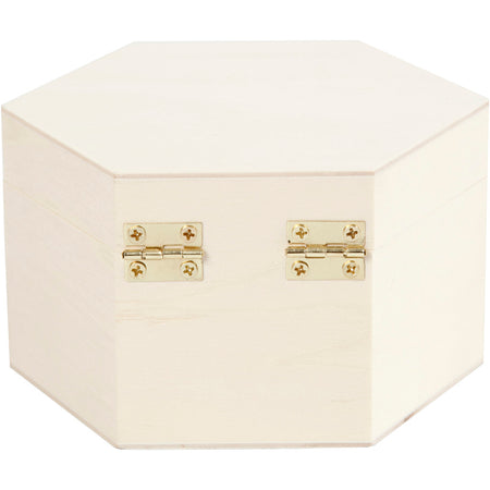 Creotime - Box Creativ Company Sechseck 12x7cm Sperrholz