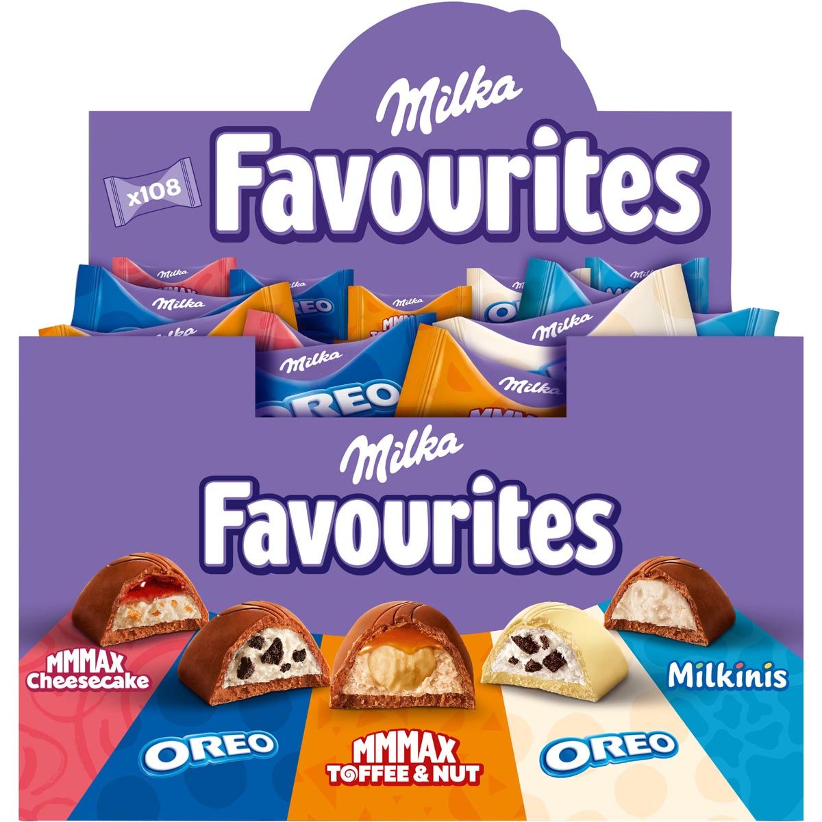 Milka - Lieblingsschokolade, Schachtel à 108 Stück (1 kg)