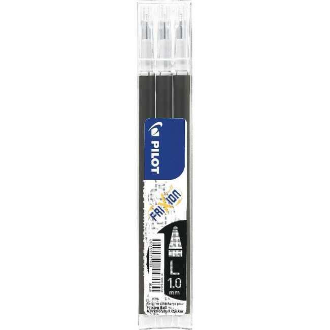 Pilot - Kugelschreibermine FriXion Ball/Clicker, schwarz, 3er-Packung