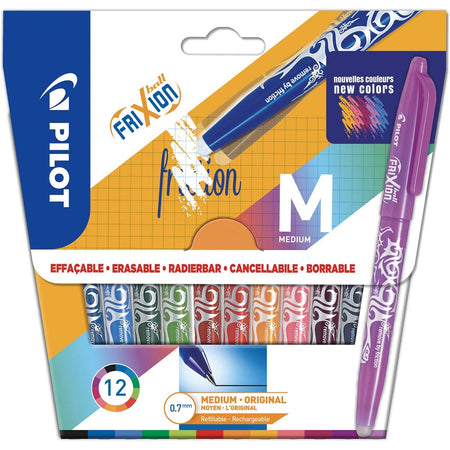 Pilot - Roller Frixion Ball, Blister mit 12 Stück in verschiedenen Farben