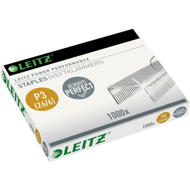 Leitz - Heftklammern 26/6, Schachtel mit 1000 Heftklammern