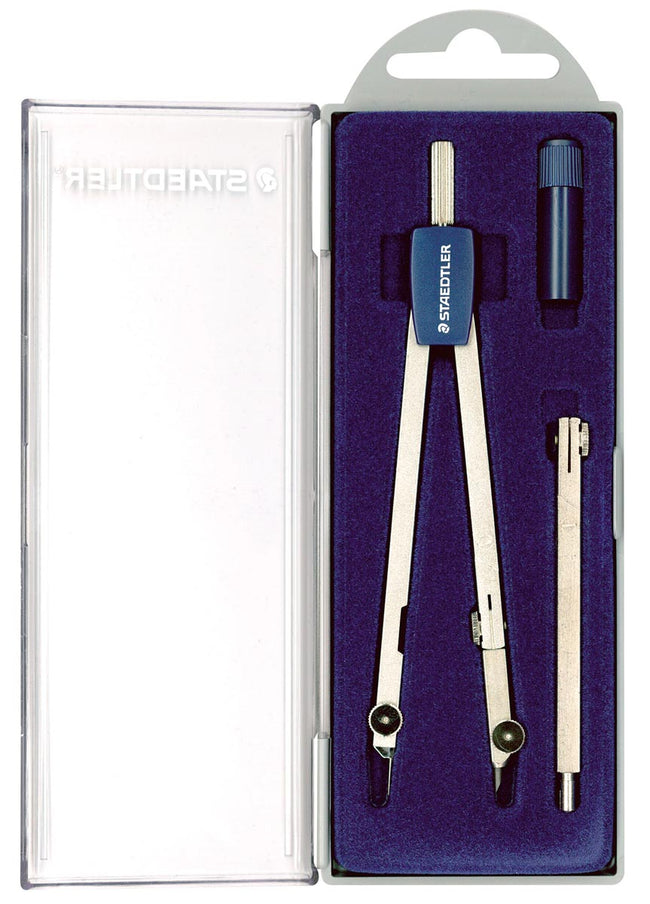 Staedtler - ser 559 Arco 3-teilige Kompassbox: 1 Kompass mit Etui mit Ersatzbleistift und Verlängerung...