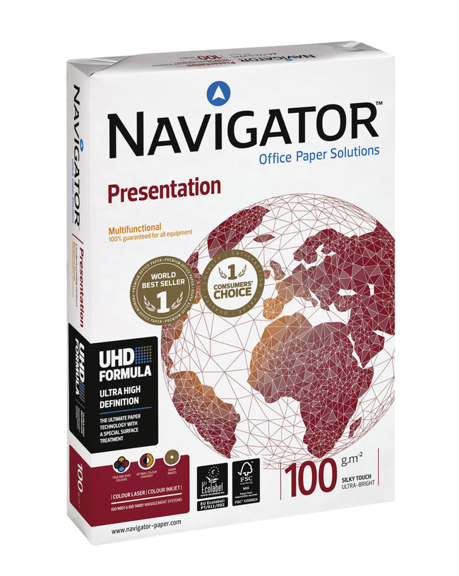 Navigator -  Kopieerpapier  presentation a4 100gr wit | 5 stuks