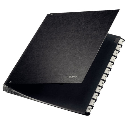 Leitz - Termmappe 1-12 270x18x345mm Hartfaserplatte schwarz