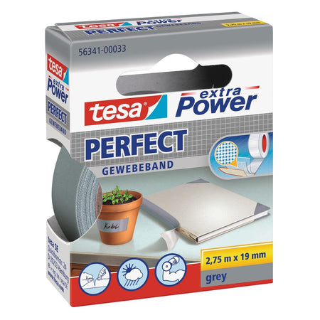 Tesa - extra Power Perfect, ft 19 mm x 2,75 m, grau