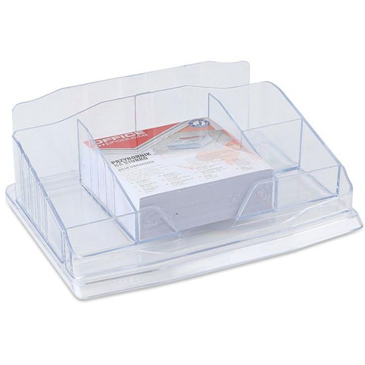 OFFICE products -   bureau organizer, inclusief notes, 6 vakken, transparant