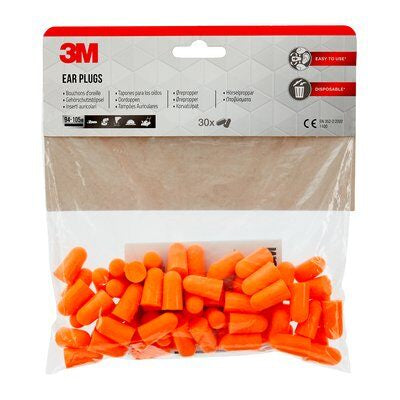 3M - Ohrstöpsel 1100, Geräuschreduzierung bis zu 35 dB, Blister mit 30 Stück