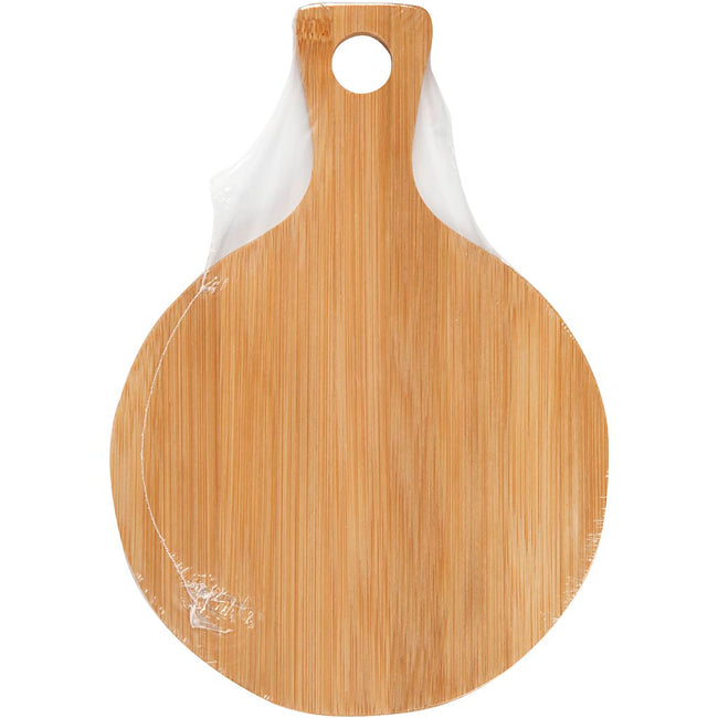 Creotime - Schneidebrett Creativ Company rund Ø 17cm, Länge 24cm Bambus