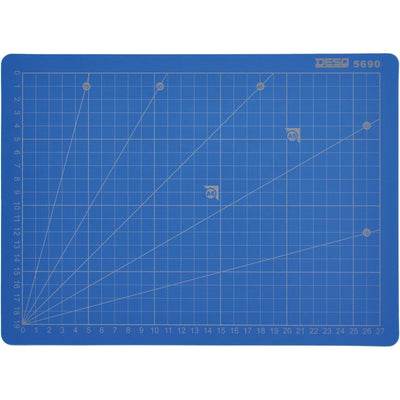 Desq - Professionelle Schneidematte, 5-lagig, blau, ft 22 x 30 cm