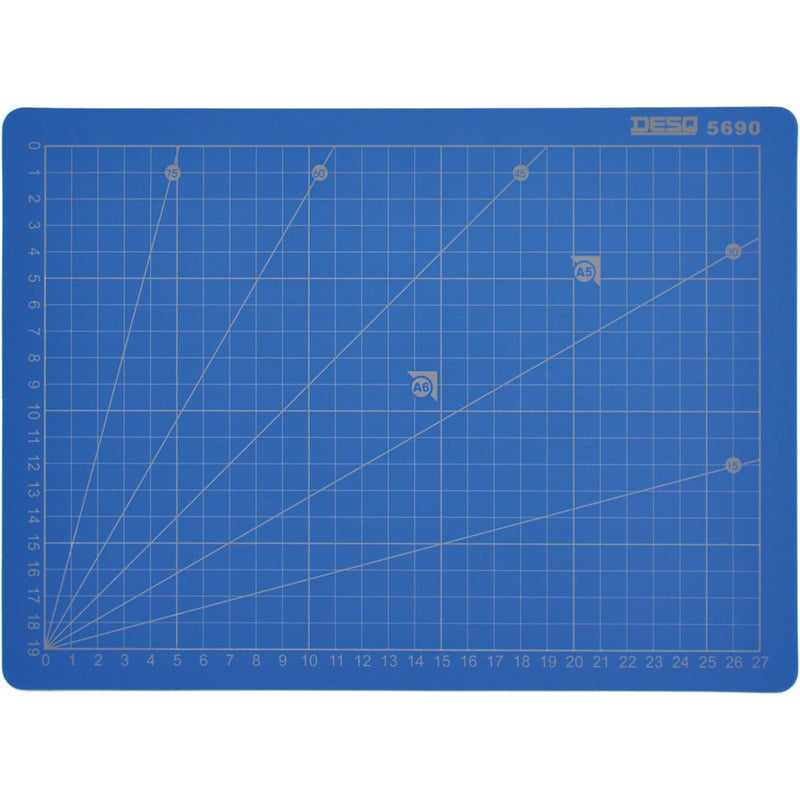 Desq - Professionelle Schneidematte, 5-lagig, blau, ft 22 x 30 cm