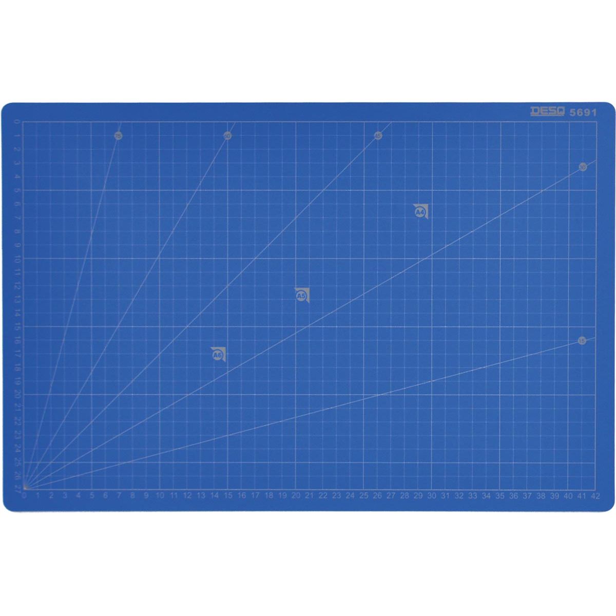 Desq - Professionelle Schneidematte, 5-lagig, blau, ft 30 x 45 cm