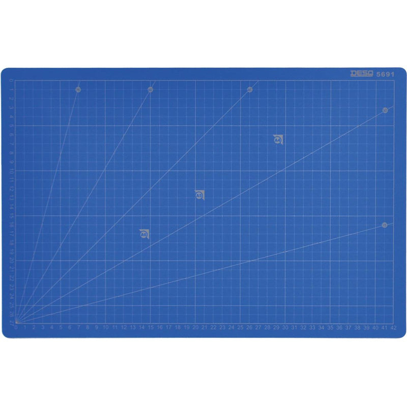 Desq - Professionelle Schneidematte, 5-lagig, blau, ft 30 x 45 cm