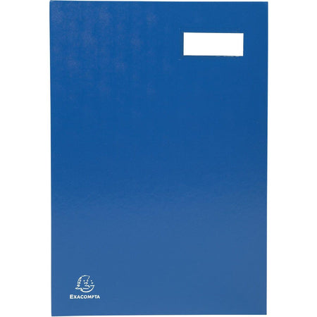 Exacompta - Handzeichenmappe für ft 24 x 35 cm, aus mit PVC überzogenem Karton, 20 Unterteilungen, blau