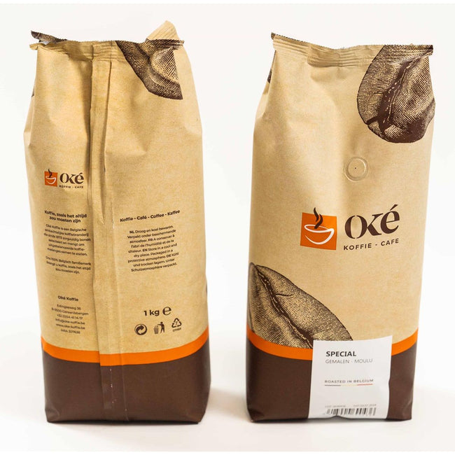 OKE Koffie - OK Kaffee, gemahlen, 1 kg Beutel, Spezial