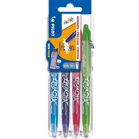 Pilot - Gelroller Frixion Ball 2 Go, Blister mit 4 Stück in verschiedenen Farben