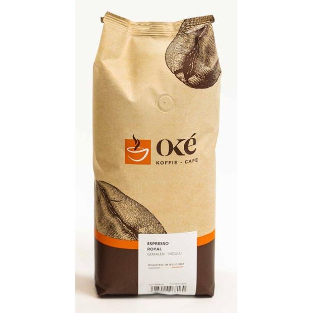 OKE Koffie - OK Kaffee, gemahlen, 1 kg Beutel, Espresso Royal