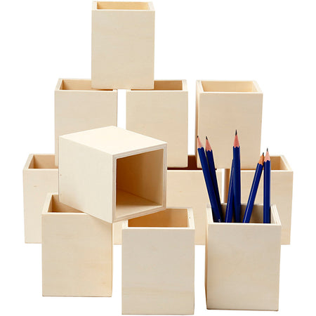 Creotime - Bleistiftbox Creativ Company 7,5x7,5x9,5cm Sperrholz