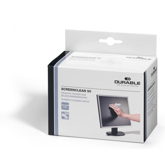 Langlebig – Screenclean Reinigungstücher, Karton mit 50 Stück