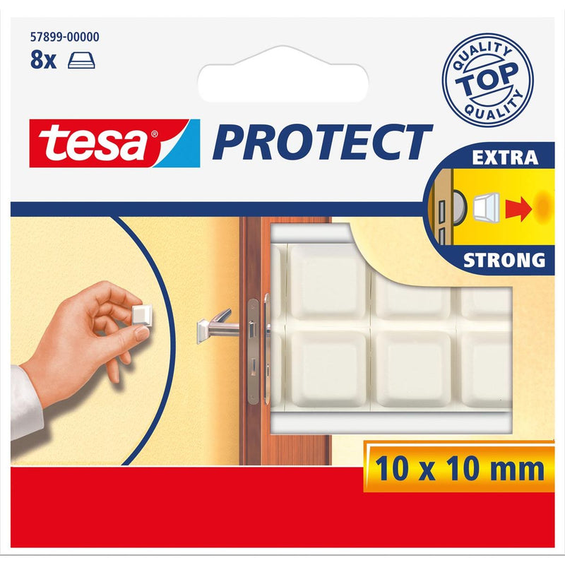 Tesa - Schutzblöcke, quadratisch, ft 10 x 10 mm, weiß, Packung mit 8 Stück