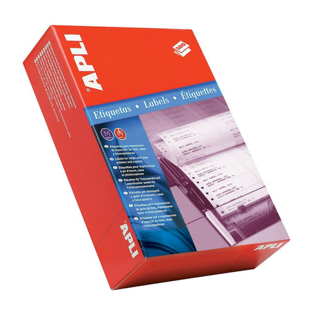 Apli – Etiketten auf Endlospapier, 1 Reihe, 88,9 x 36 mm (B x H), Karton mit 4000 Stück, Blattbreite: 114,3 mm