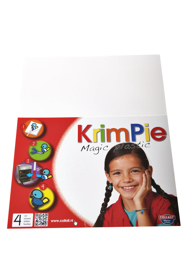 Collall - Krimpievel Magic Plastic weiß Set mit 4 Blättern | 25 Stück