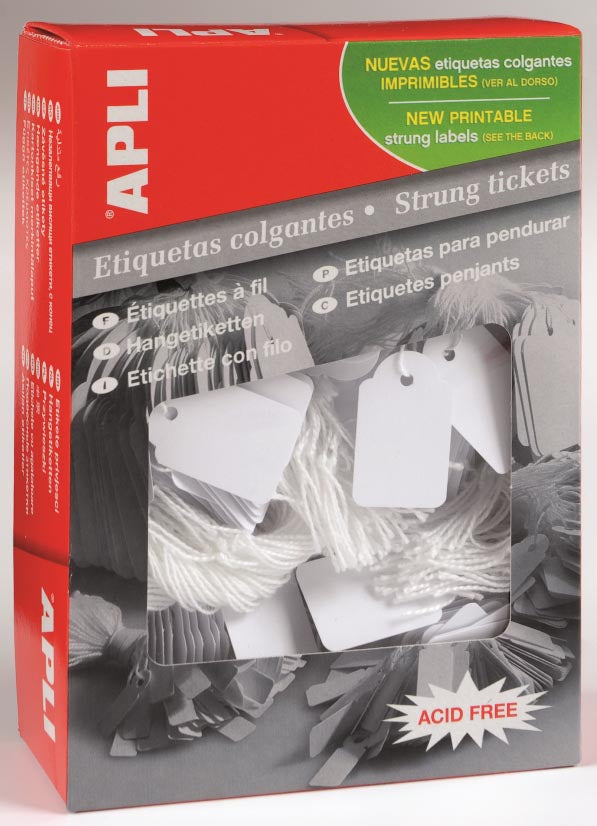 Apli - Kabeletiketten ft 13 x 34 mm (B x H) (386), Karton mit 1.000 Stück