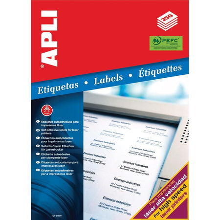 Apli – weiße Etiketten Ft 105 x 148 mm (B x H), 1.000 Stück, 4 pro Blatt (2528)