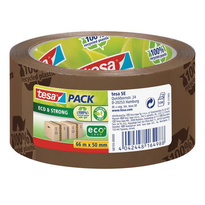 Tesa - Pack Eco Strong EcoLogo, ft 50 mm x 66 m, PVC, braun