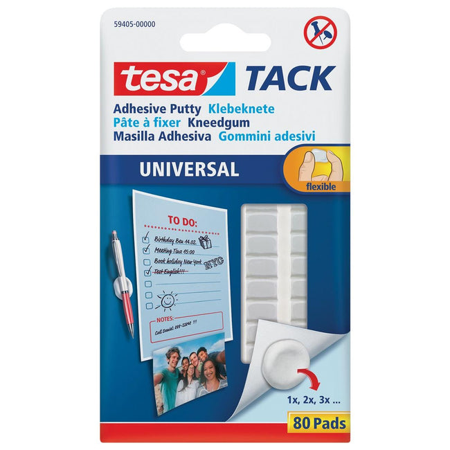 Tesa - Kneedgum ® TACK Universelle selbstklebende 80 Pads