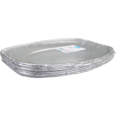 Depa -  Schaal | cateringschaal | aluminium | ovaal | 350x245x21mm | zilver | 100 stuks