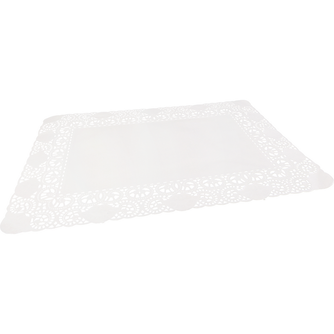 Klika -  Taartrand | papier | 40x30cm | rechthoekig | wit | 1000 stuks
