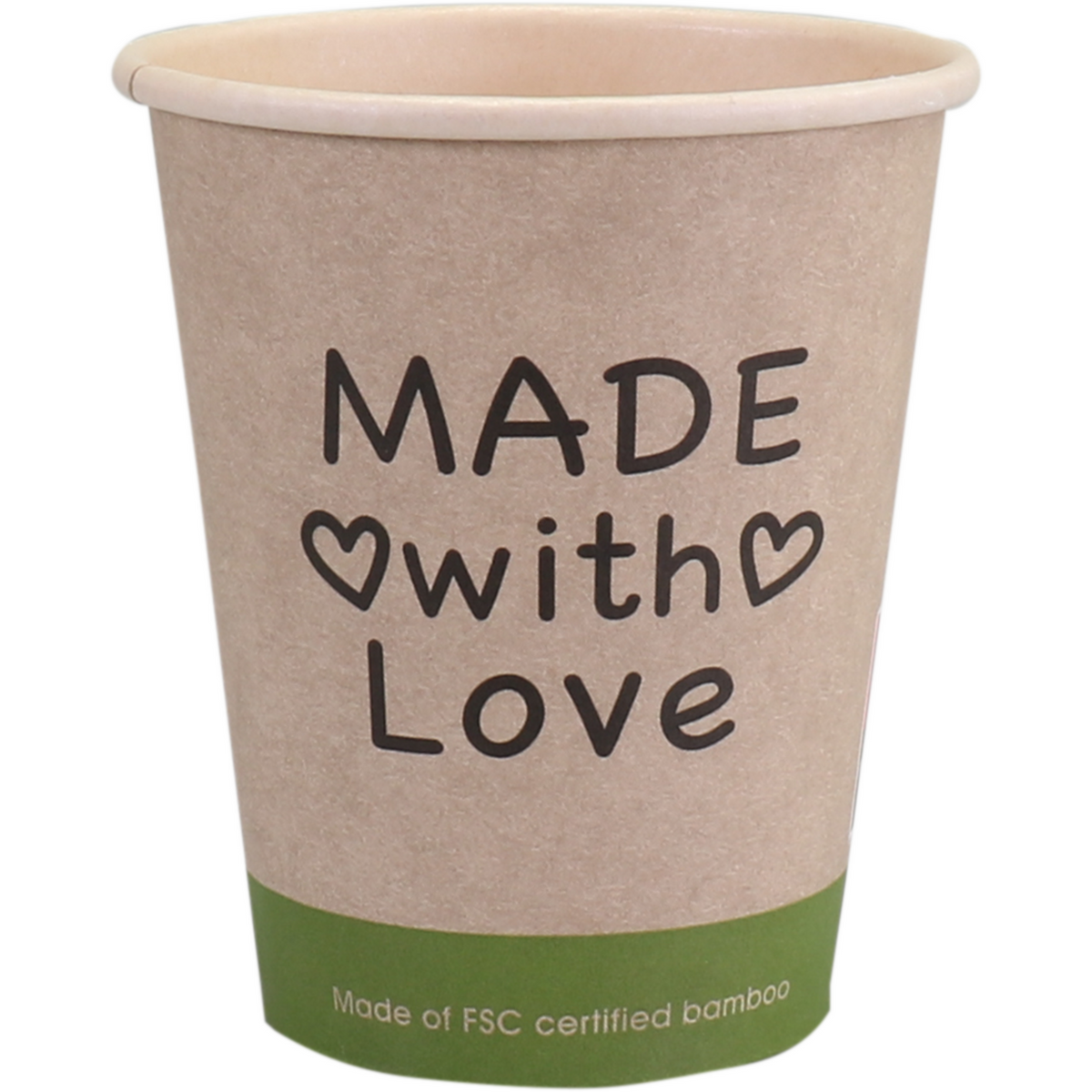 Klika - Tasse | Mit Liebe gemacht | 250ml | 8oz | 92mm | 1000 Stück