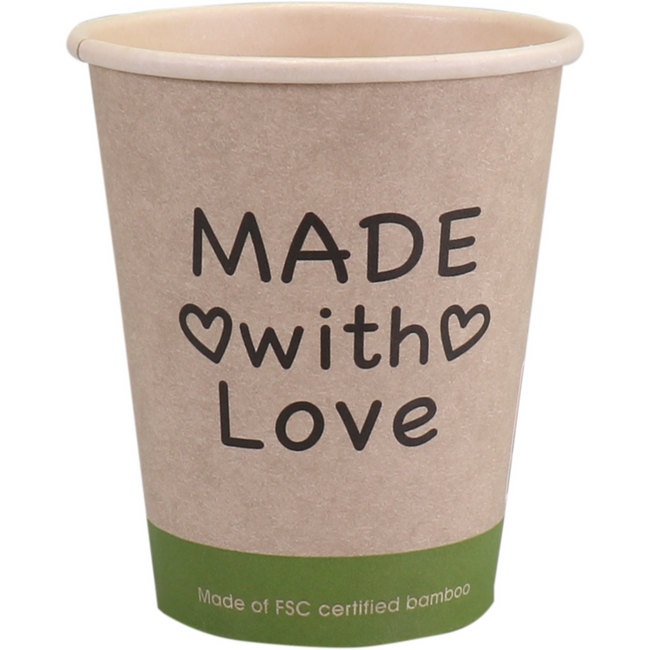 Klika - Tasse | Mit Liebe gemacht | 250ml | 8oz | 92mm | 1000 Stück