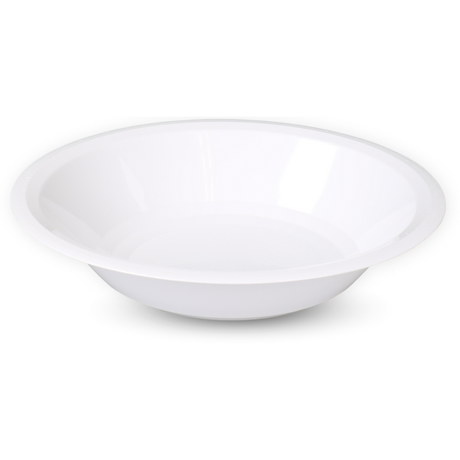 Goldplast -  Bord | diep bord | Use reuse | reusable | rond | 1-vaks | pP | Ø19.5cm | wit | 240 stuks