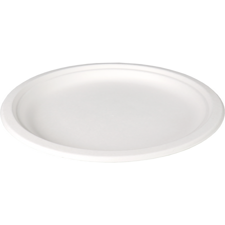 Depa -  Bord | rond | 1-vaks | bagasse (suikerrietpulp) | Ø26cm | wit | 500 stuks