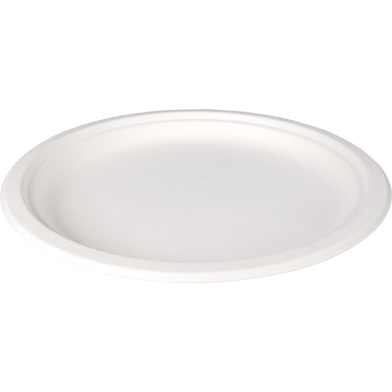 Depa -  Bord | rond | 1-vaks | bagasse (suikerrietpulp) | Ø26cm | wit | 500 stuks