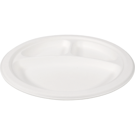 Depa -  Bord | rond | 3-vaks | bagasse (suikerrietpulp) | Ø26cm | wit | 500 stuks