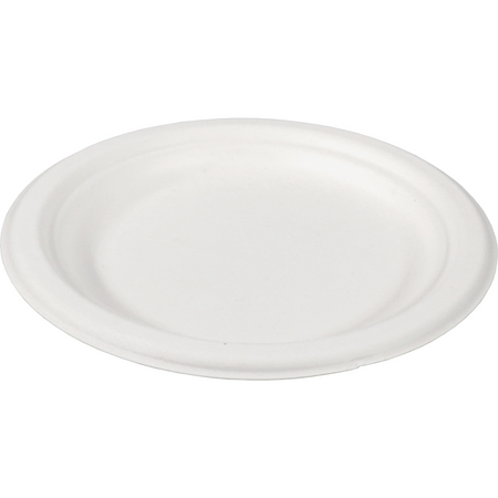 Depa -  Bord | rond | 1-vaks | bagasse (suikerrietpulp) | Ø18cm | wit | 500 stuks