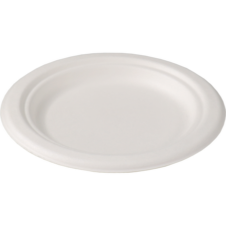 Depa -  Bord | rond | 1-vaks | bagasse (suikerrietpulp) | Ø15cm | wit | 500 stuks
