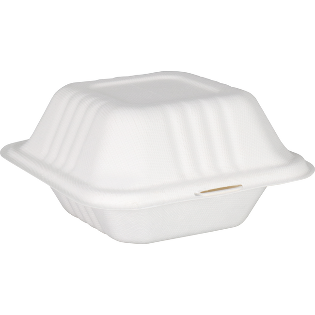 Timmers - Hamburgerbehälter Zuckerrohrmark 150x150x78mm 50 Stück