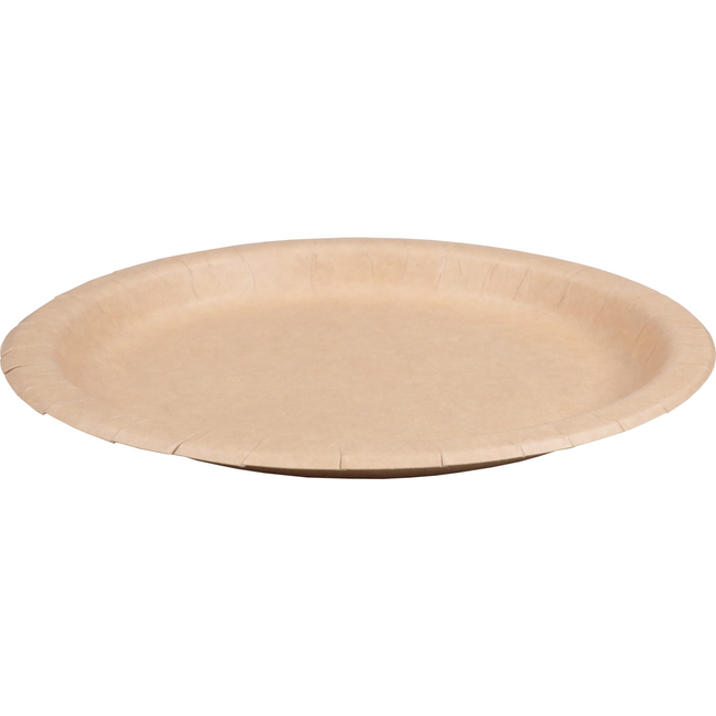 Depa -  Bord | rond | 1-vaks | karton | Ø22cm | naturel | 500 stuks