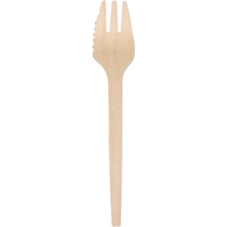 Snackgabel mit Schneide 140mm 200 Stück Holz | 5 Stück