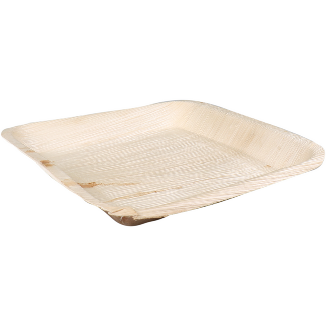 Depa -  Bord | vierkant | 1-vaks | palmblad | 24x24cm | naturel | 100 stuks