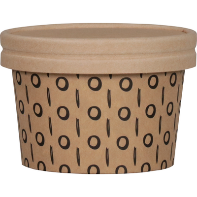 Depa -  | Soepbeker | incl. Deksel | Karton + PE | 150ml | 4oz | bruin | 500 stuks