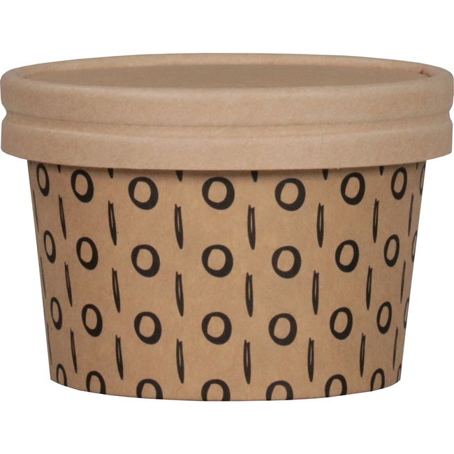 Depa -  | Soepbeker | incl. Deksel | Karton + PE | 150ml | 4oz | bruin | 500 stuks