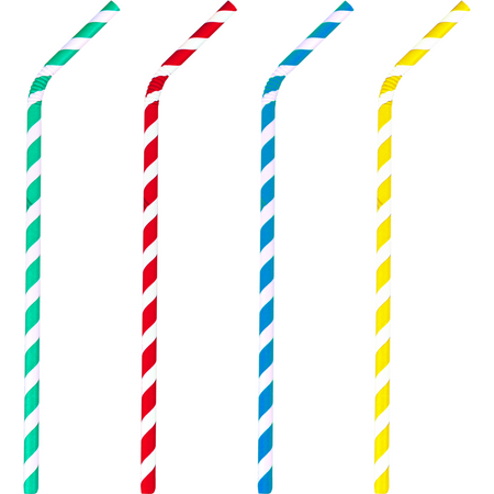 Depa -  Rietje | buigrietje | papier | 220mm | Ø6mm | assorti | 6000 stuks